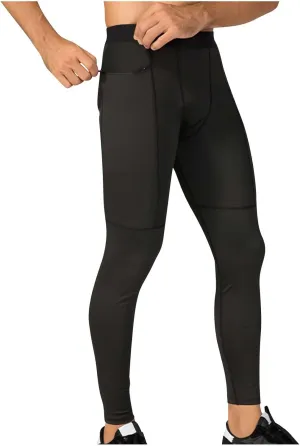 Men's Active Yoga Leggings Pants Running Dance Tights with Pockets Cycling Workout Pants Quick Dry Joggers