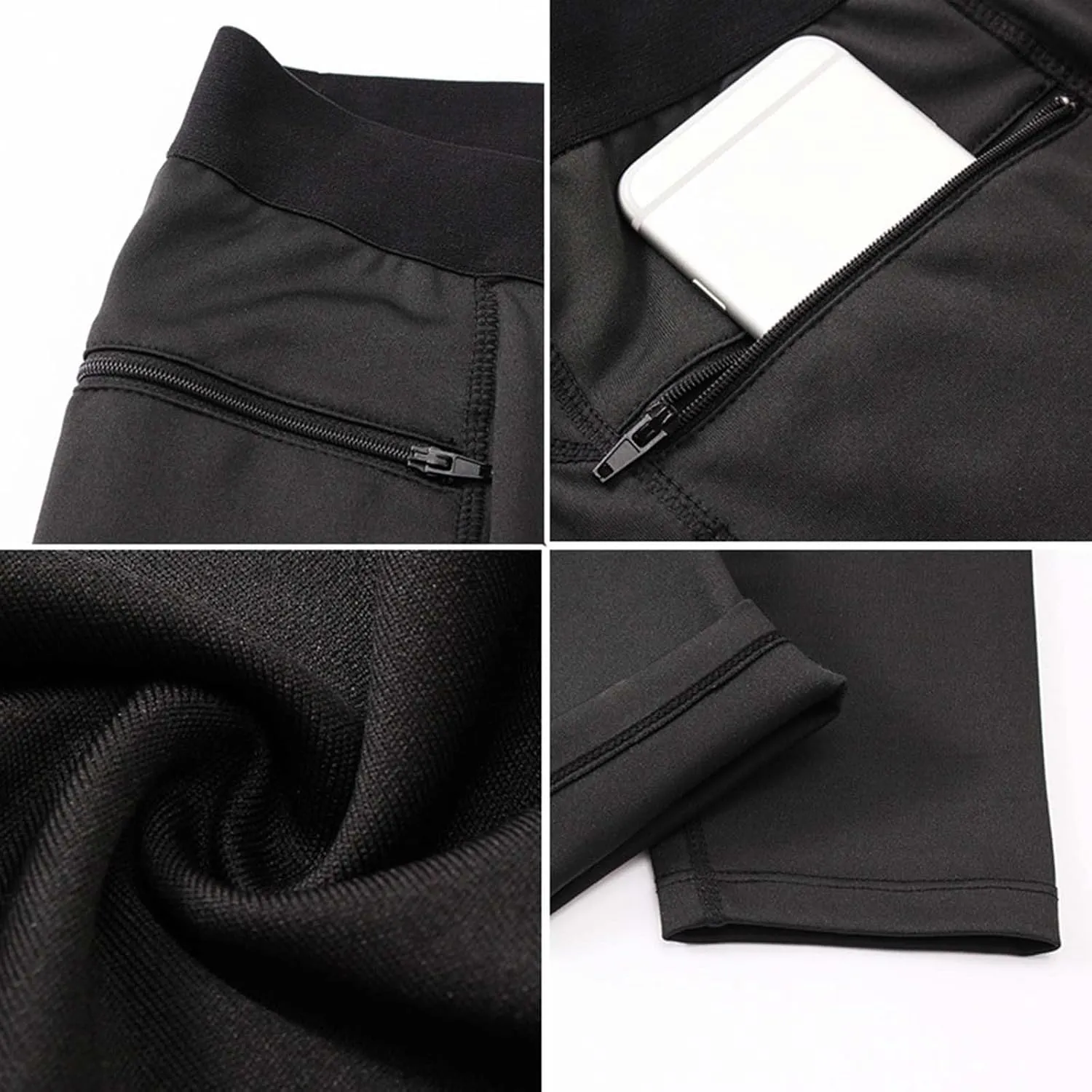 Men's Active Yoga Leggings Pants Running Dance Tights with Pockets Cycling Workout Pants Quick Dry Joggers