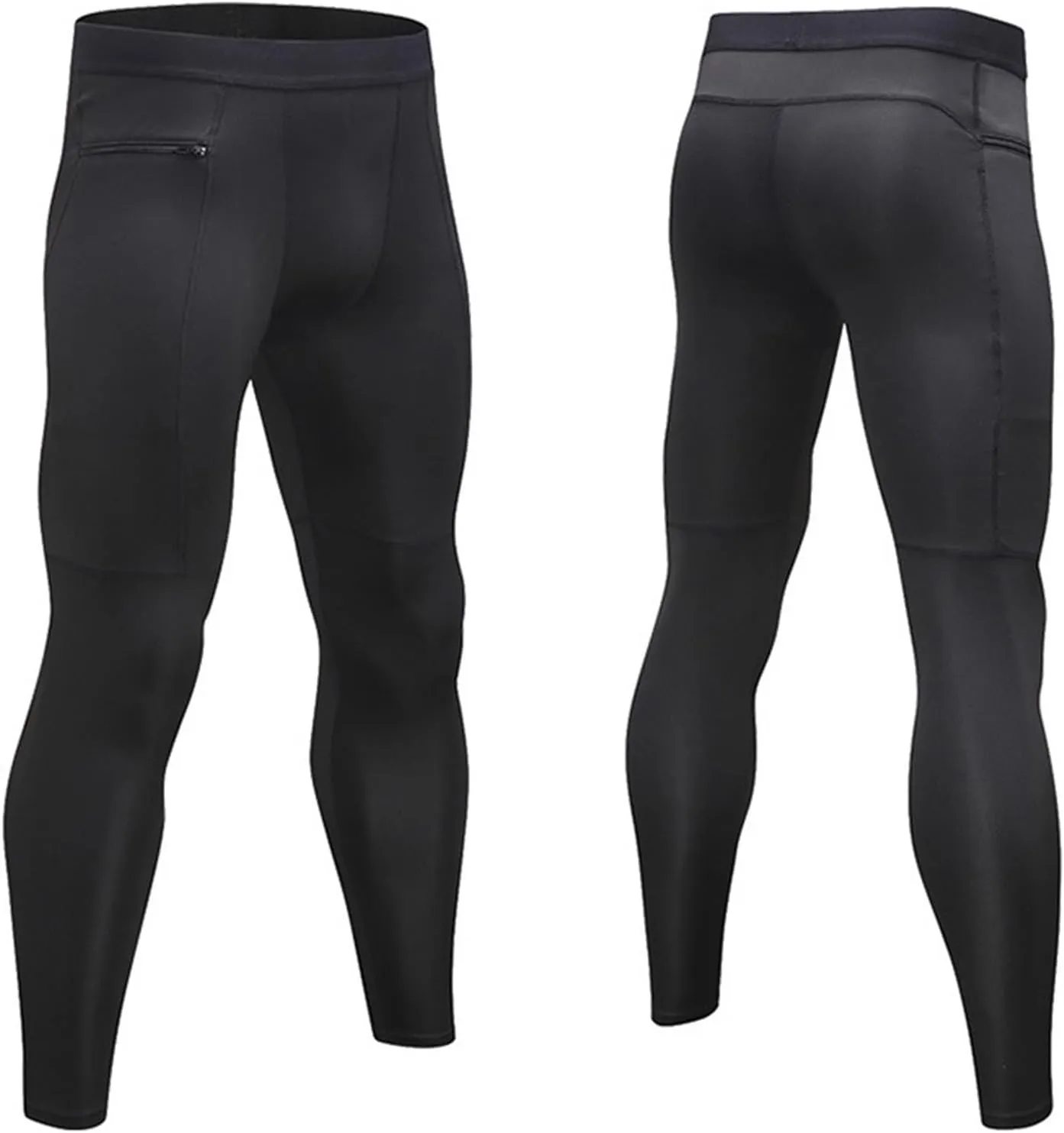 Men's Active Yoga Leggings Pants Running Dance Tights with Pockets Cycling Workout Pants Quick Dry Joggers