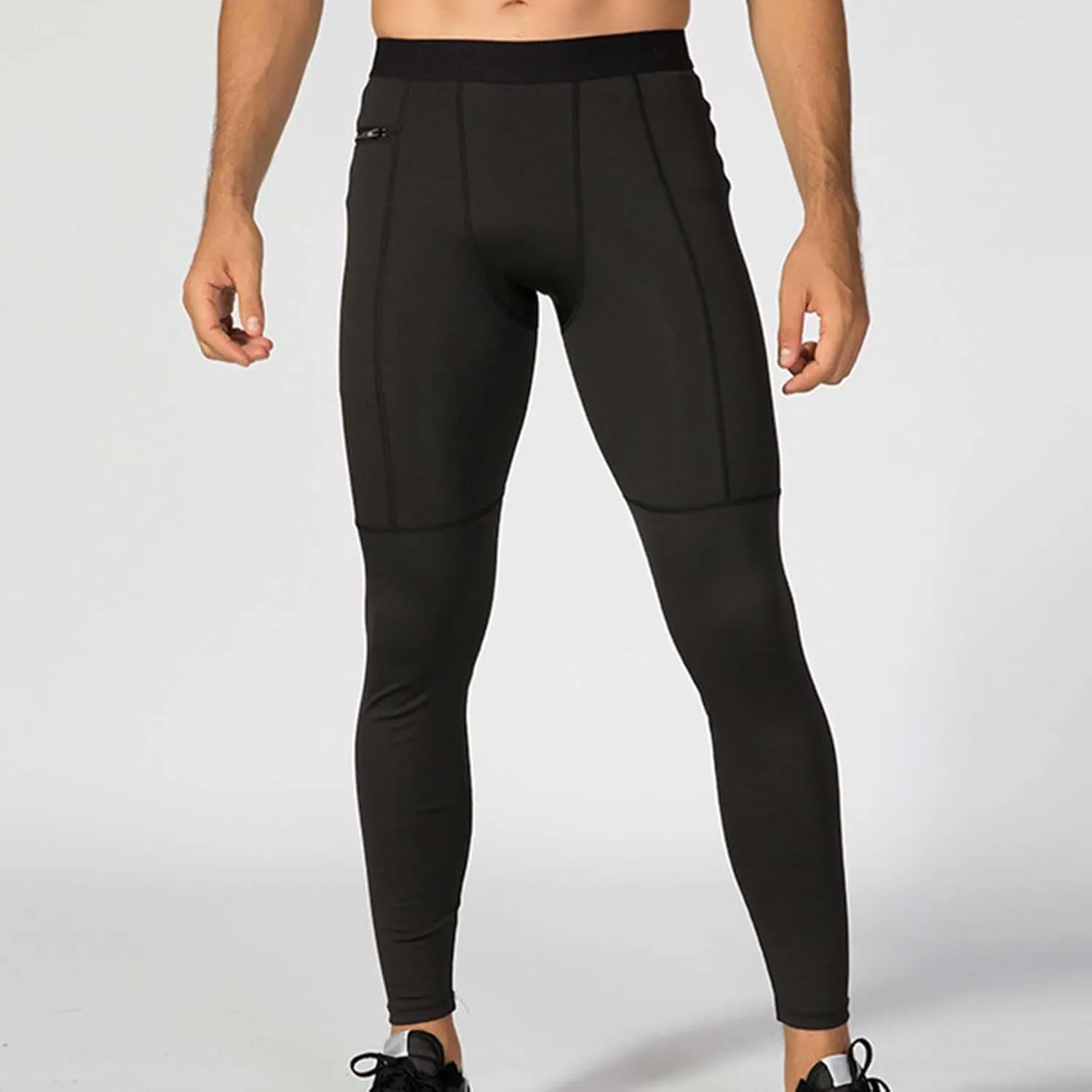Men's Active Yoga Leggings Pants Running Dance Tights with Pockets Cycling Workout Pants Quick Dry Joggers