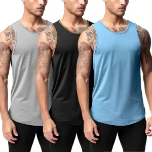 Men's Althletic Quick Dry Gym Muscle Lightweight Breathable Tank Top Workout Sleeveless Tee Bodybuilding Fitness