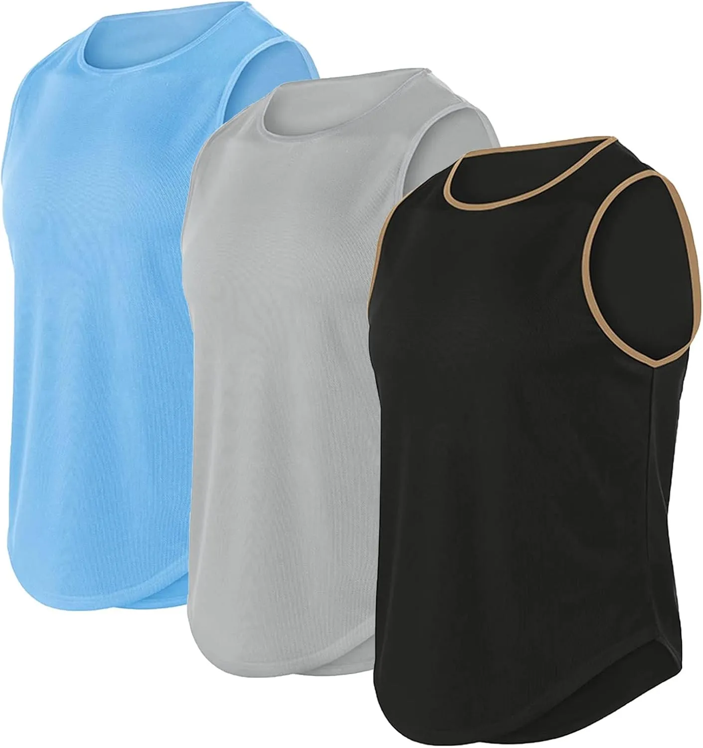 Men's Althletic Quick Dry Gym Muscle Lightweight Breathable Tank Top Workout Sleeveless Tee Bodybuilding Fitness