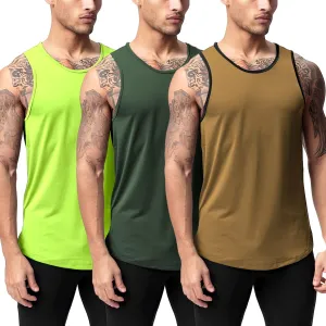 Men's Althletic Quick Dry Gym Muscle Lightweight Breathable Tank Top Workout Sleeveless Tee Bodybuilding Fitness