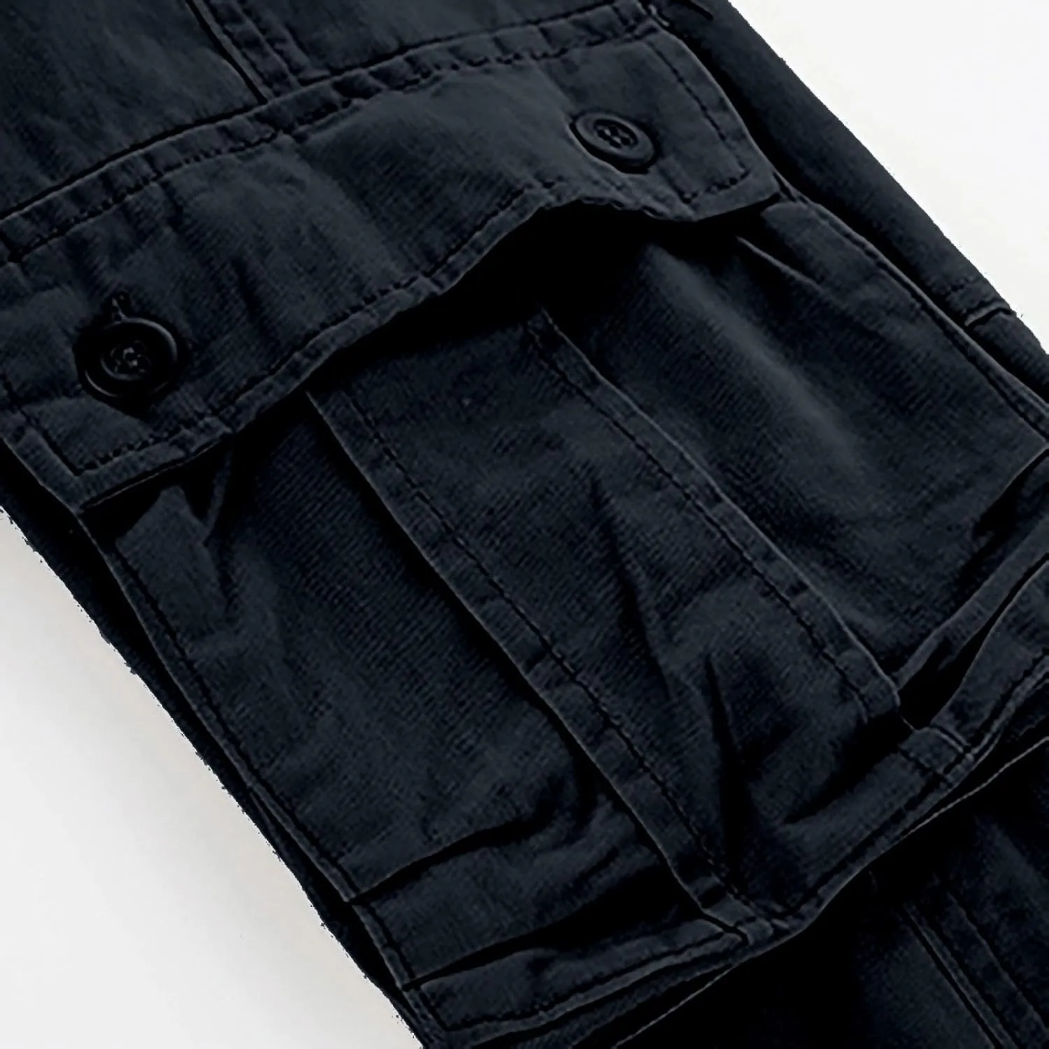 Men's Cotton Casual Pant Mens Casual Waist Color Sports Hat Multi Woven Pocket Foot Rope Solid Pants Outdoor Apparel