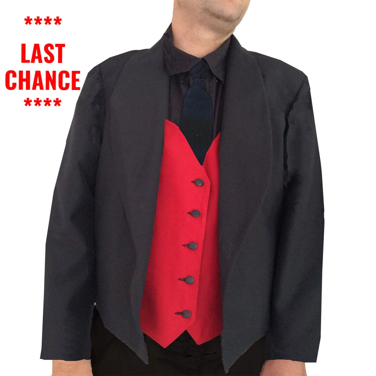 Mens Eton Bartender Jacket w/ Faux Reversible Vest, Polyester