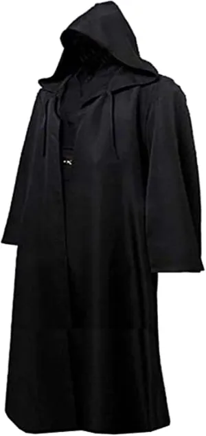 Men's Halloween Hooded Cloak Full Length Cape Costume Fashion Casual Party Stage Retro Gothic Solid Cosplay Tops