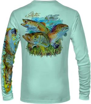 Mens Inshore Slam Comfortable Fishing Shirt-UPF 50  Interlocking Fabric, Quick-Dry, Ideal for Anglers (JM010)