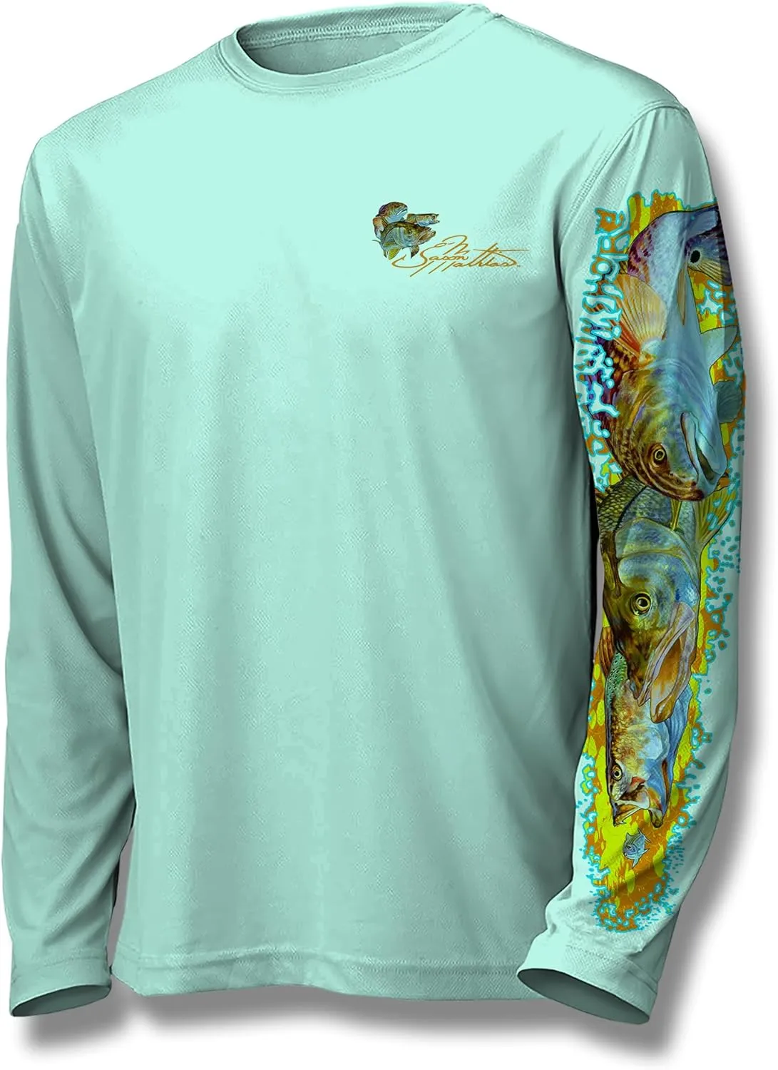 Mens Inshore Slam Comfortable Fishing Shirt-UPF 50  Interlocking Fabric, Quick-Dry, Ideal for Anglers (JM010)