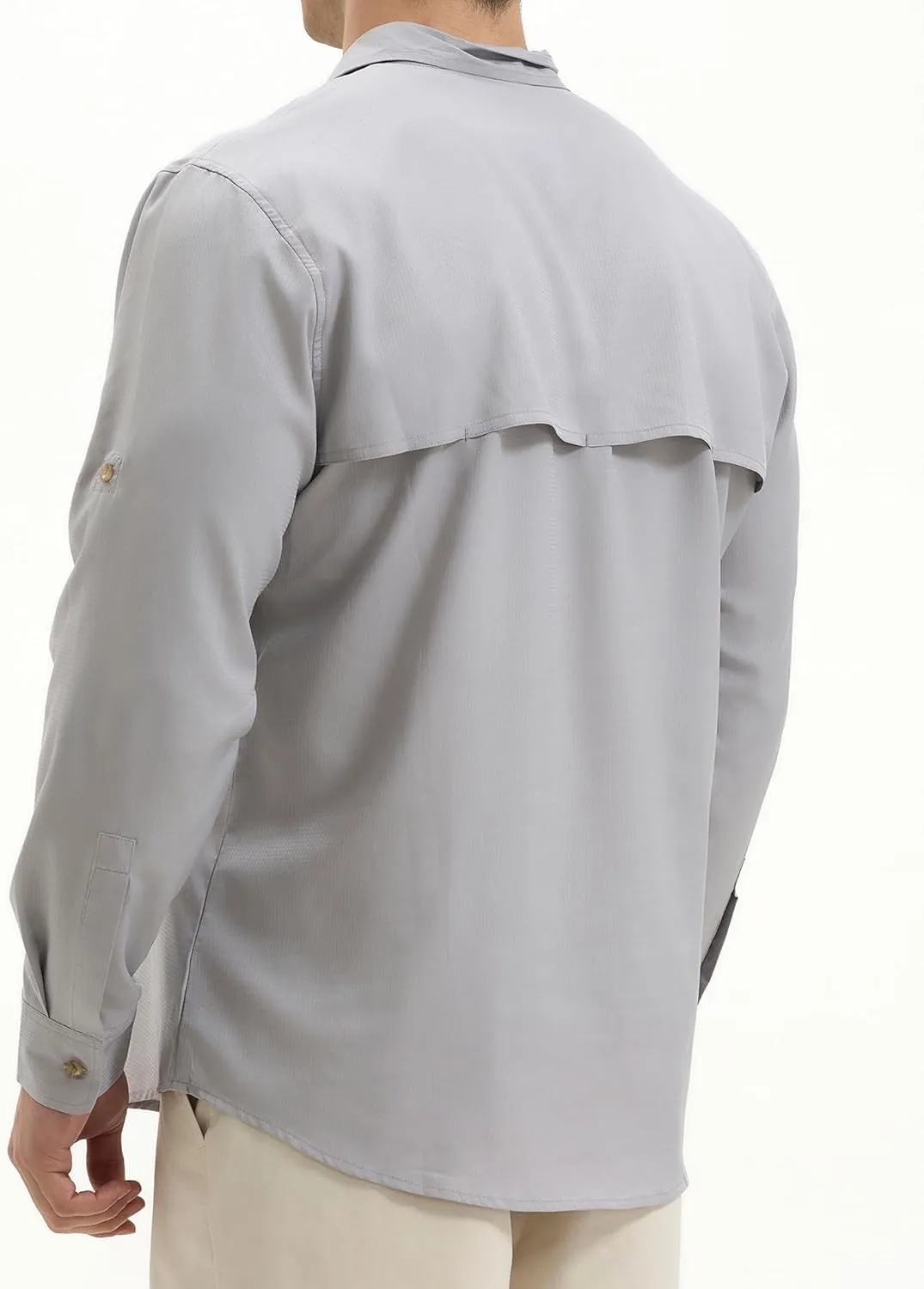 Mens Long Sleeve Sun UV Protection Shirt Cooling Quick Dry Fishing Shirts for Travel Outdoor Camping Hiking UPF 50 