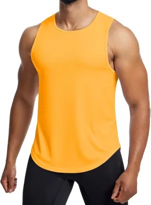Mens Mesh Workout Tank Tops Muscle Sleeveless Fitness Tee Shirts Summer Dry Fit Gym Training T-Shirt Athletic Cloth