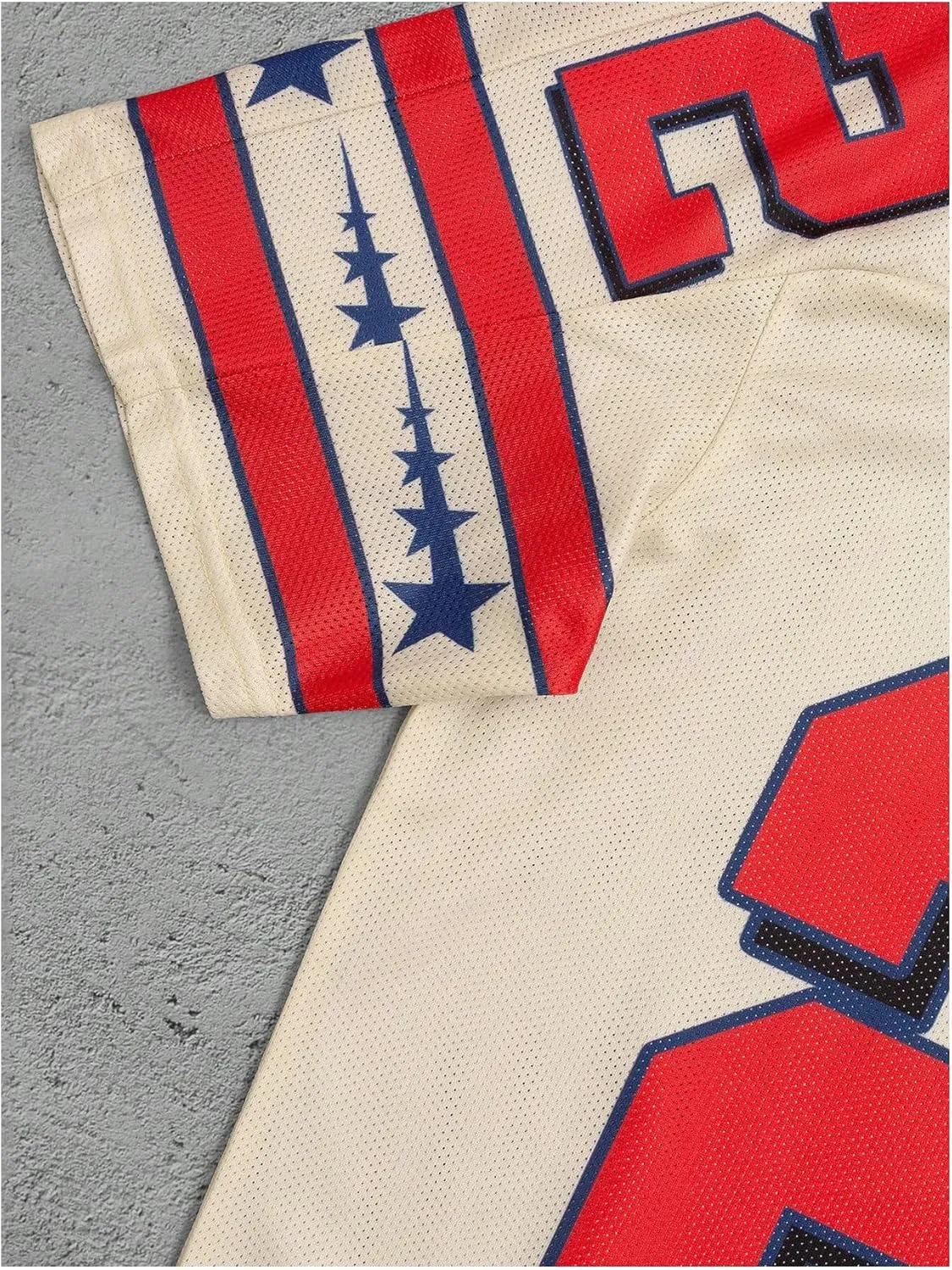 Men's Number Graphic Short Sleeve Jersey Shirts Oversized Y2K Star V Neck Colorblock Tee Shirt Top