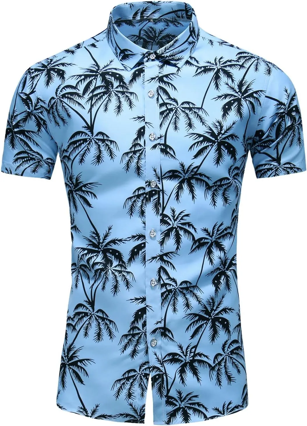 Men's Printed Beach Hawaiian Button-Down Slim fit Dress Shirt