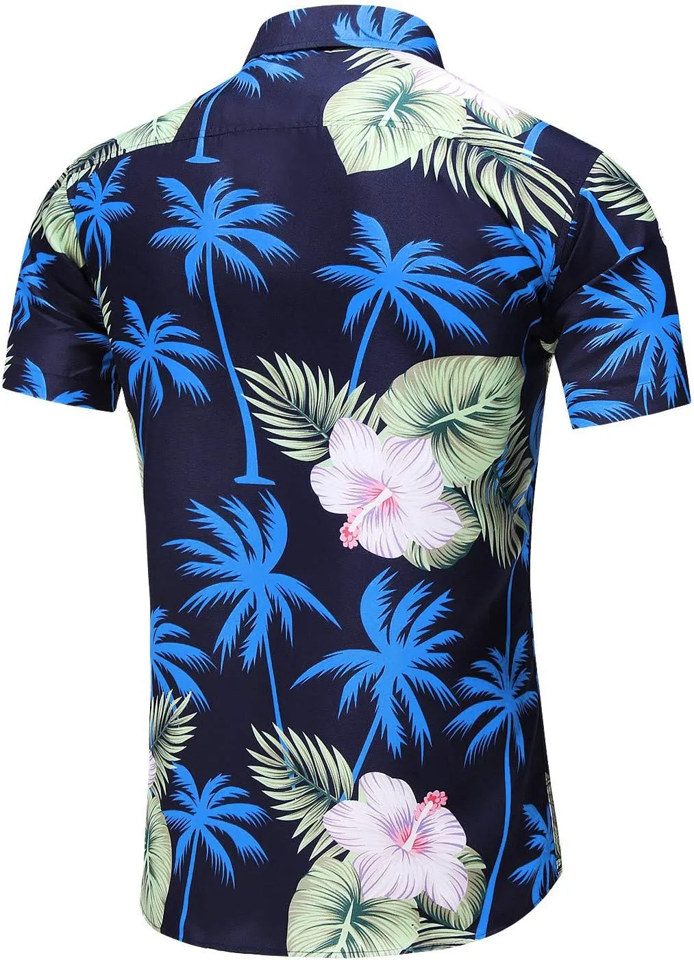 Men's Printed Beach Hawaiian Button-Down Slim fit Dress Shirt