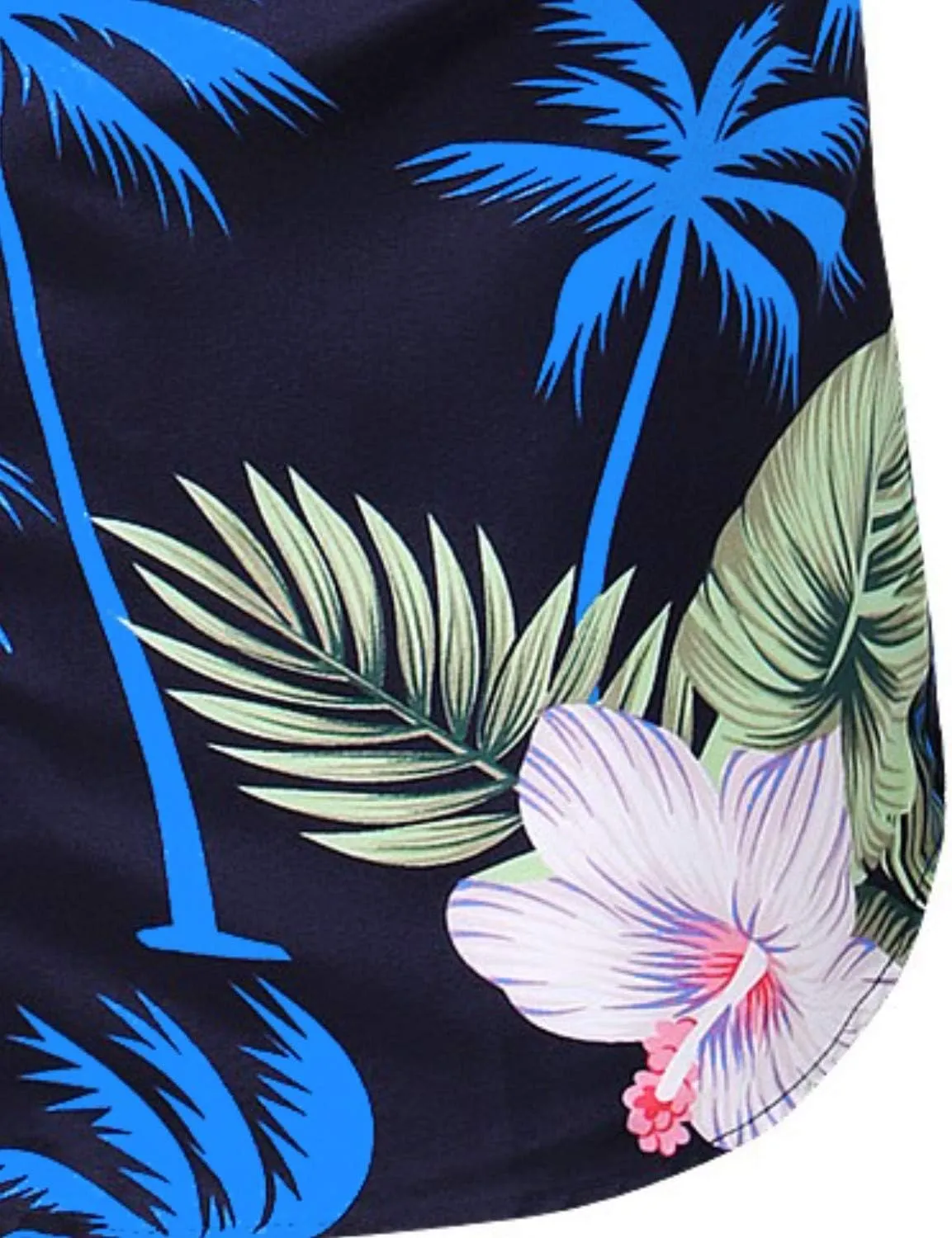 Men's Printed Beach Hawaiian Button-Down Slim fit Dress Shirt