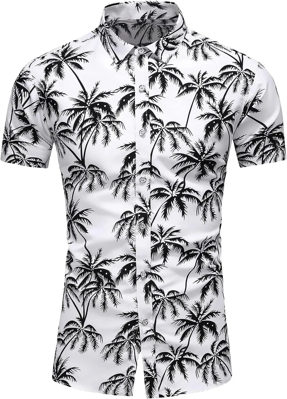 Men's Printed Beach Hawaiian Button-Down Slim fit Dress Shirt