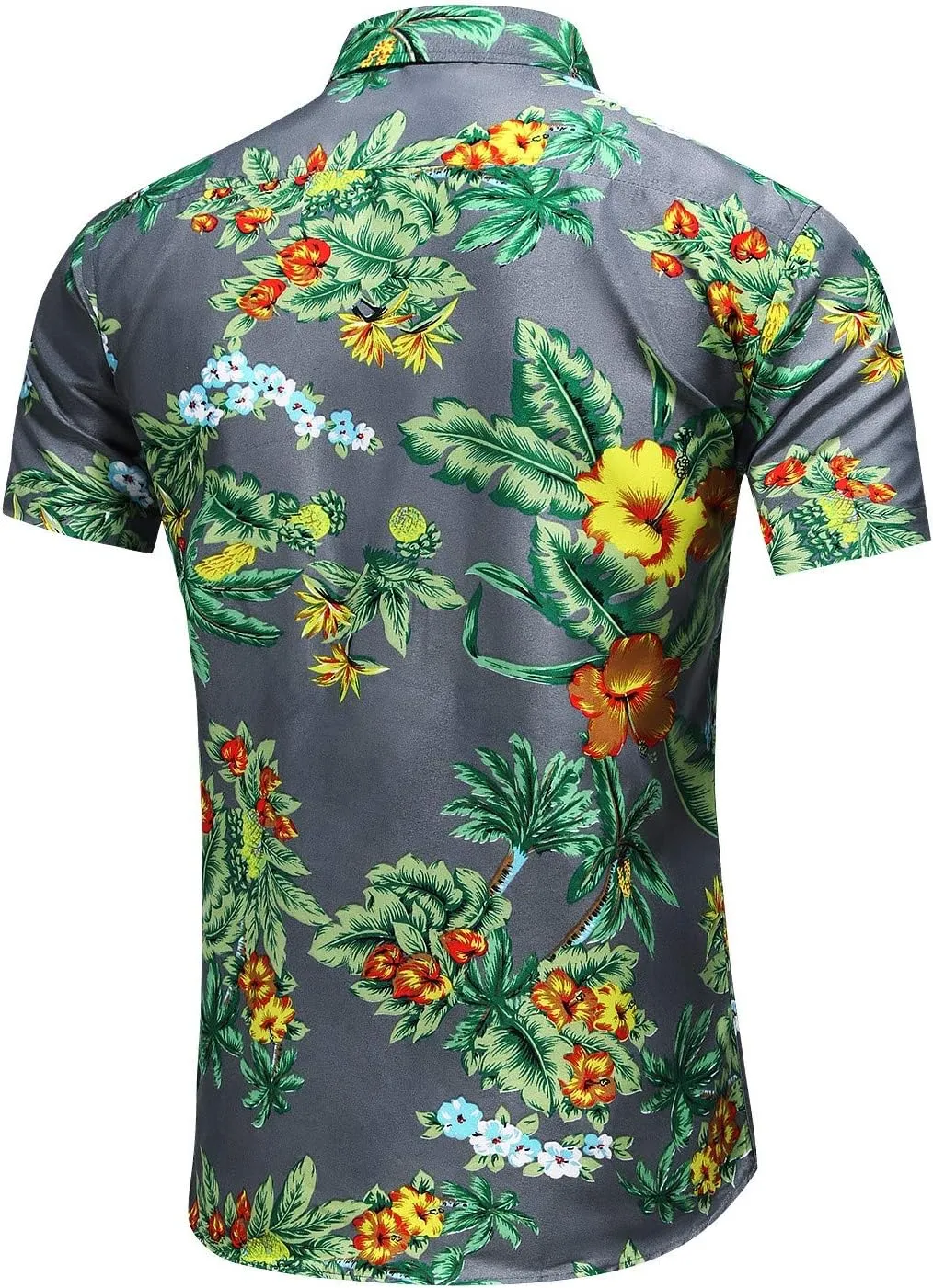 Men's Printed Beach Hawaiian Button-Down Slim fit Dress Shirt