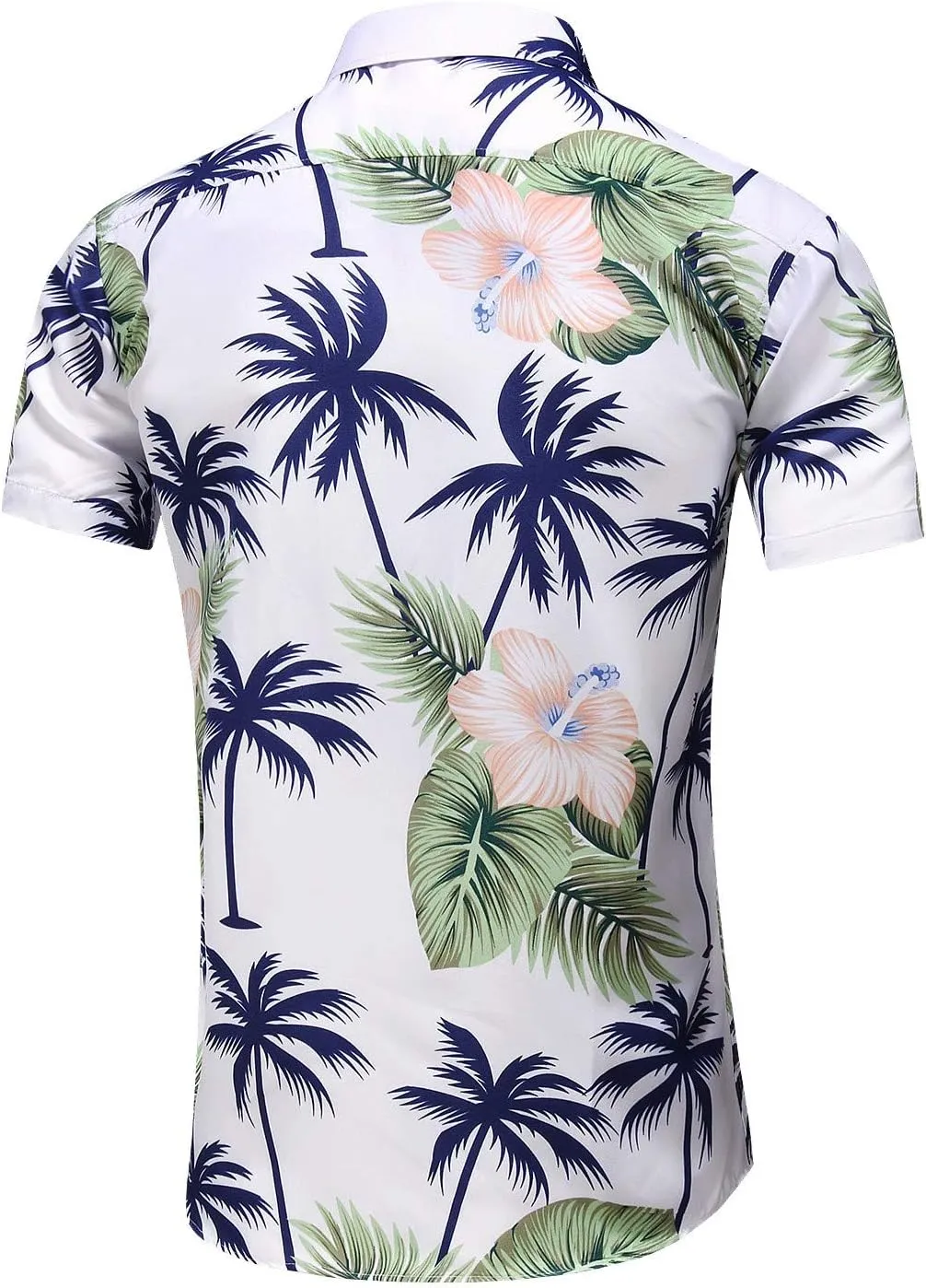 Men's Printed Beach Hawaiian Button-Down Slim fit Dress Shirt