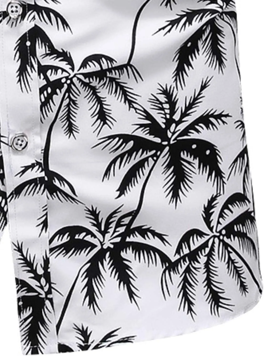 Men's Printed Beach Hawaiian Button-Down Slim fit Dress Shirt