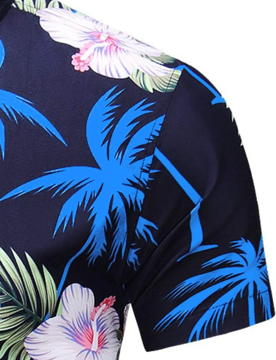 Men's Printed Beach Hawaiian Button-Down Slim fit Dress Shirt