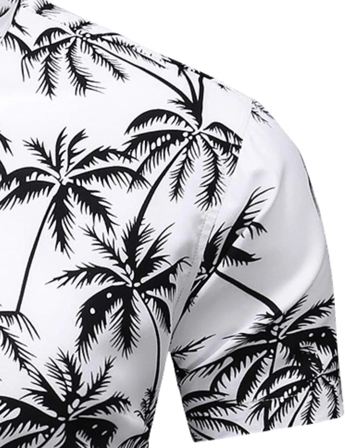 Men's Printed Beach Hawaiian Button-Down Slim fit Dress Shirt