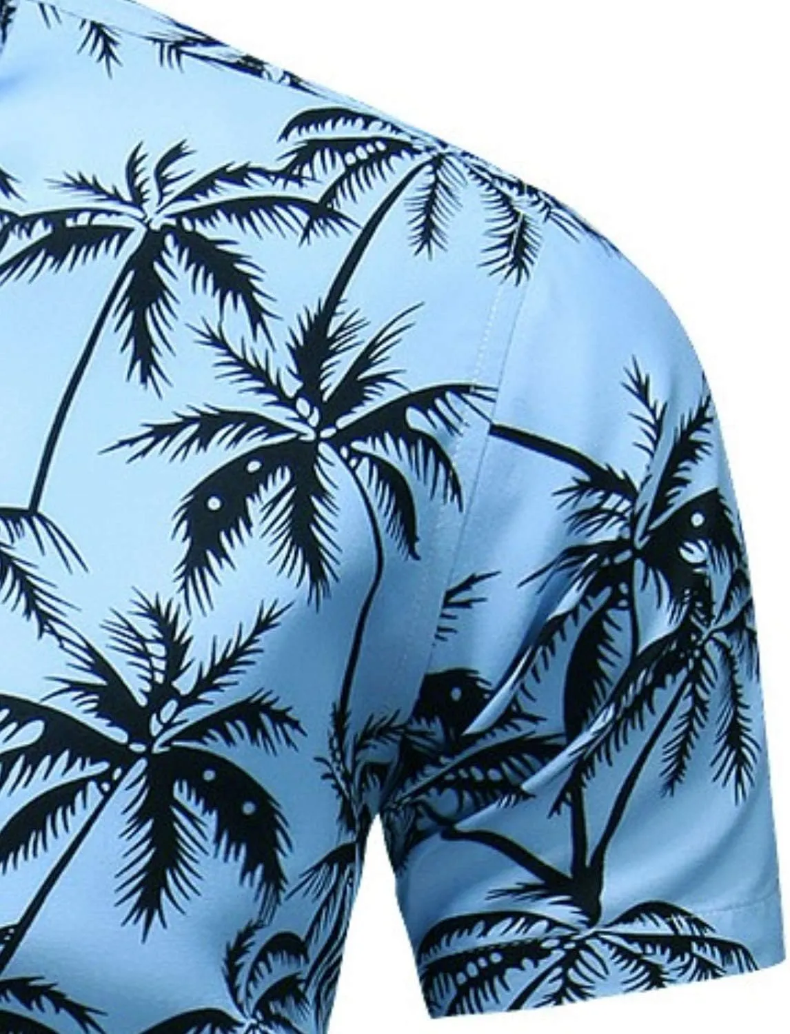 Men's Printed Beach Hawaiian Button-Down Slim fit Dress Shirt