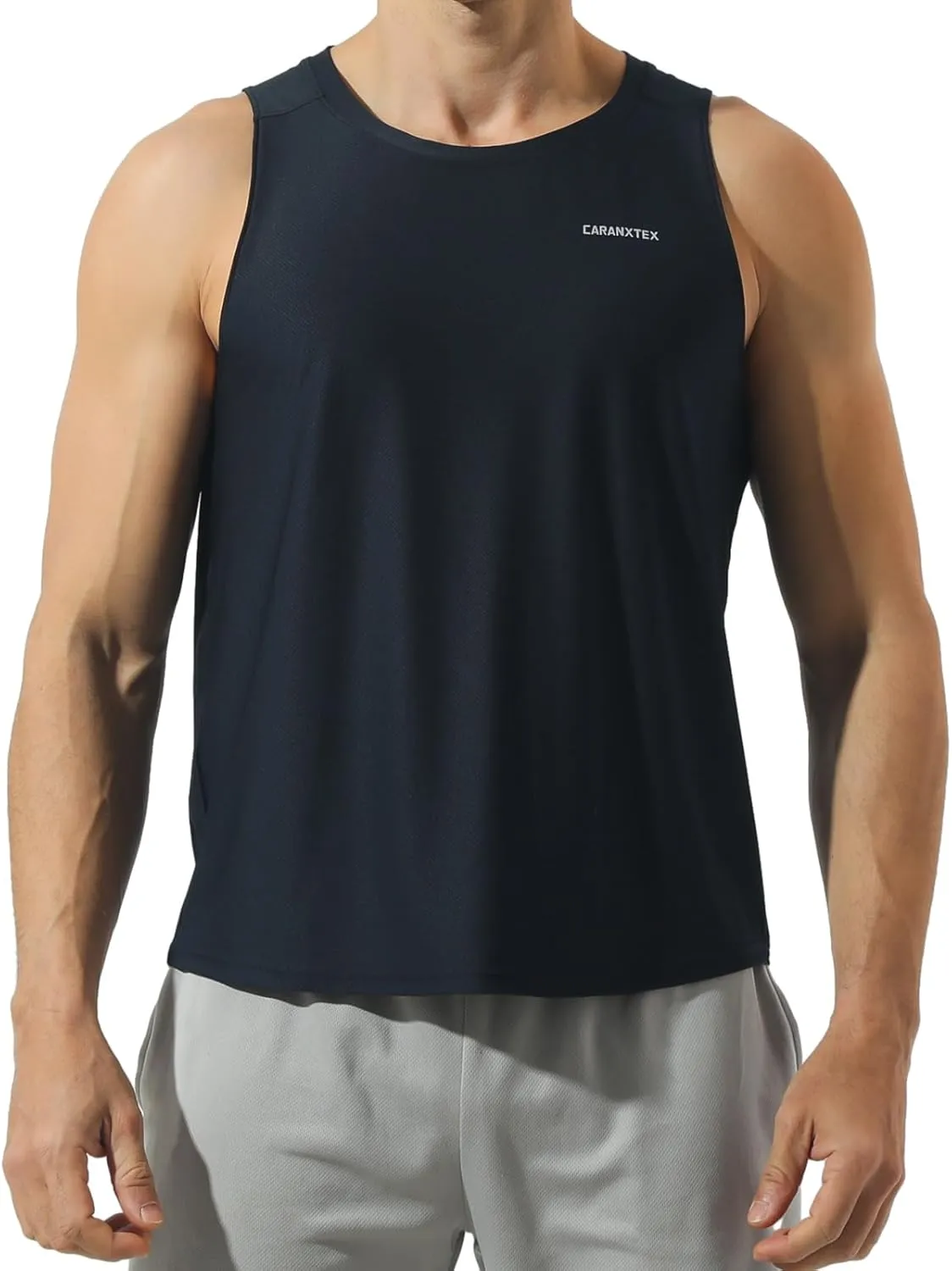 Men's Quick Dry Workout Tank Tops Bodybuilding Sleeveless Tee Fitness Gym Muscle Shirts for Active Men