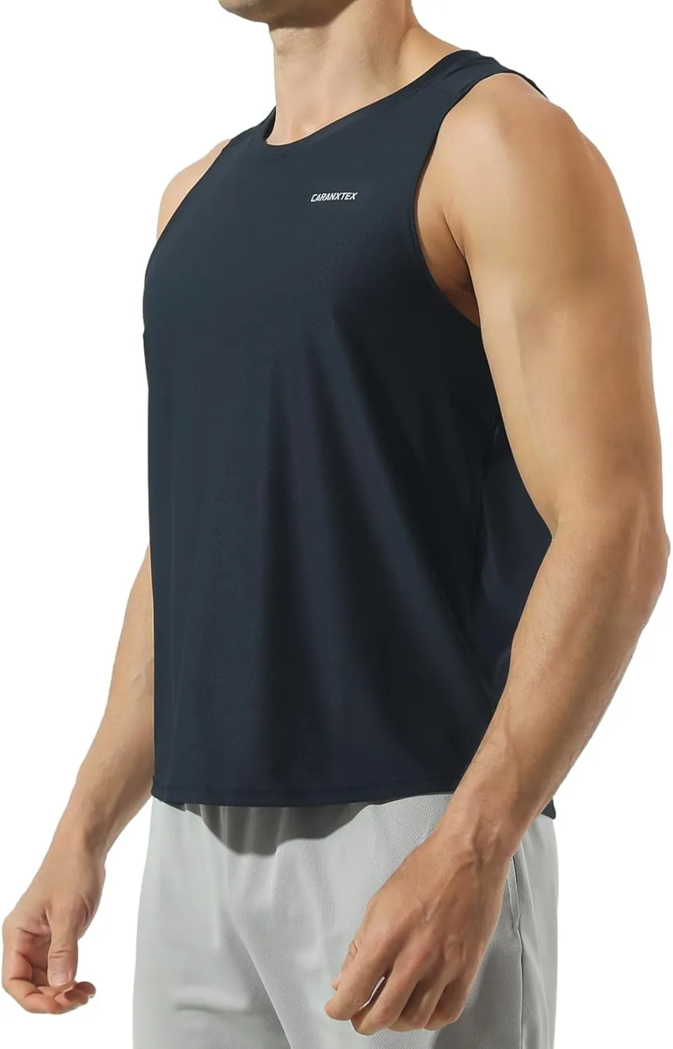 Men's Quick Dry Workout Tank Tops Bodybuilding Sleeveless Tee Fitness Gym Muscle Shirts for Active Men