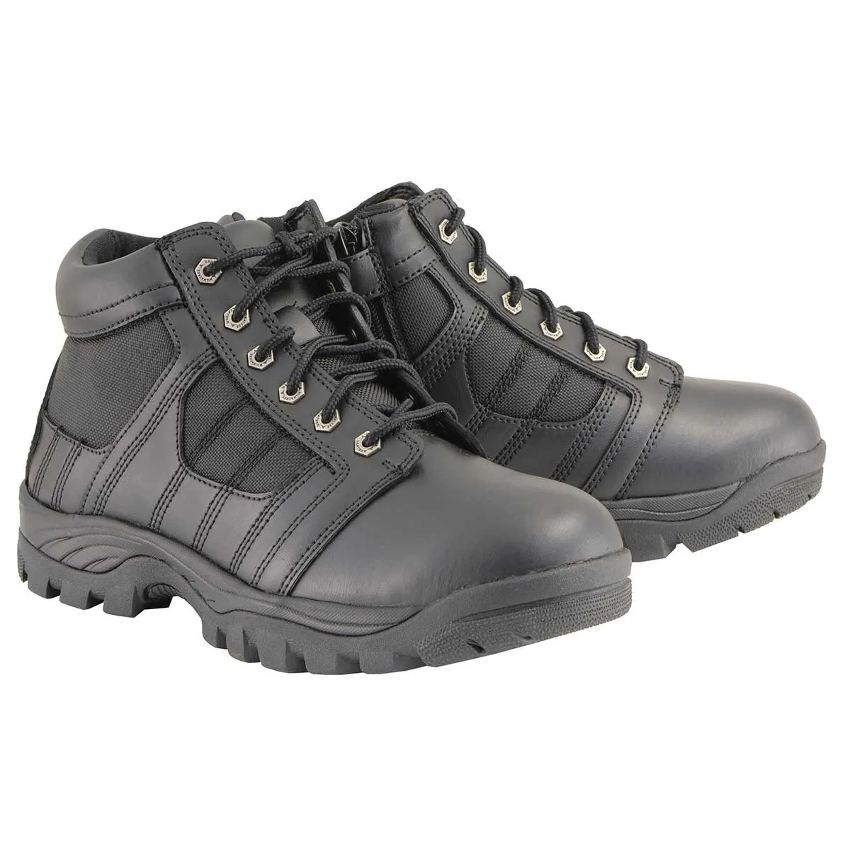 Milwaukee Leather MBM9131 Mens Black Lace-Up Waterproof Work Shoes