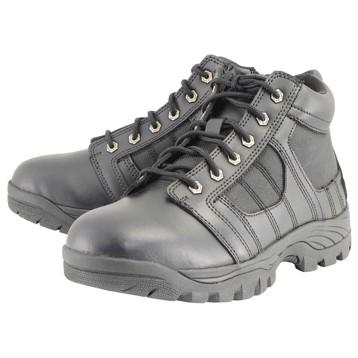 Milwaukee Leather MBM9131 Mens Black Lace-Up Waterproof Work Shoes