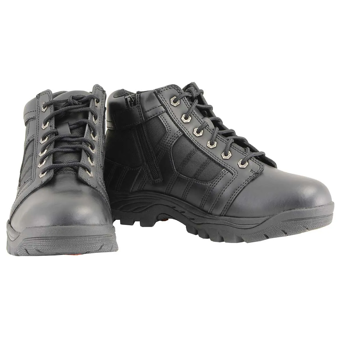 Milwaukee Leather MBM9131 Mens Black Lace-Up Waterproof Work Shoes