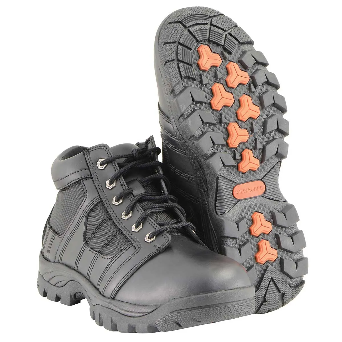 Milwaukee Leather MBM9131 Mens Black Lace-Up Waterproof Work Shoes