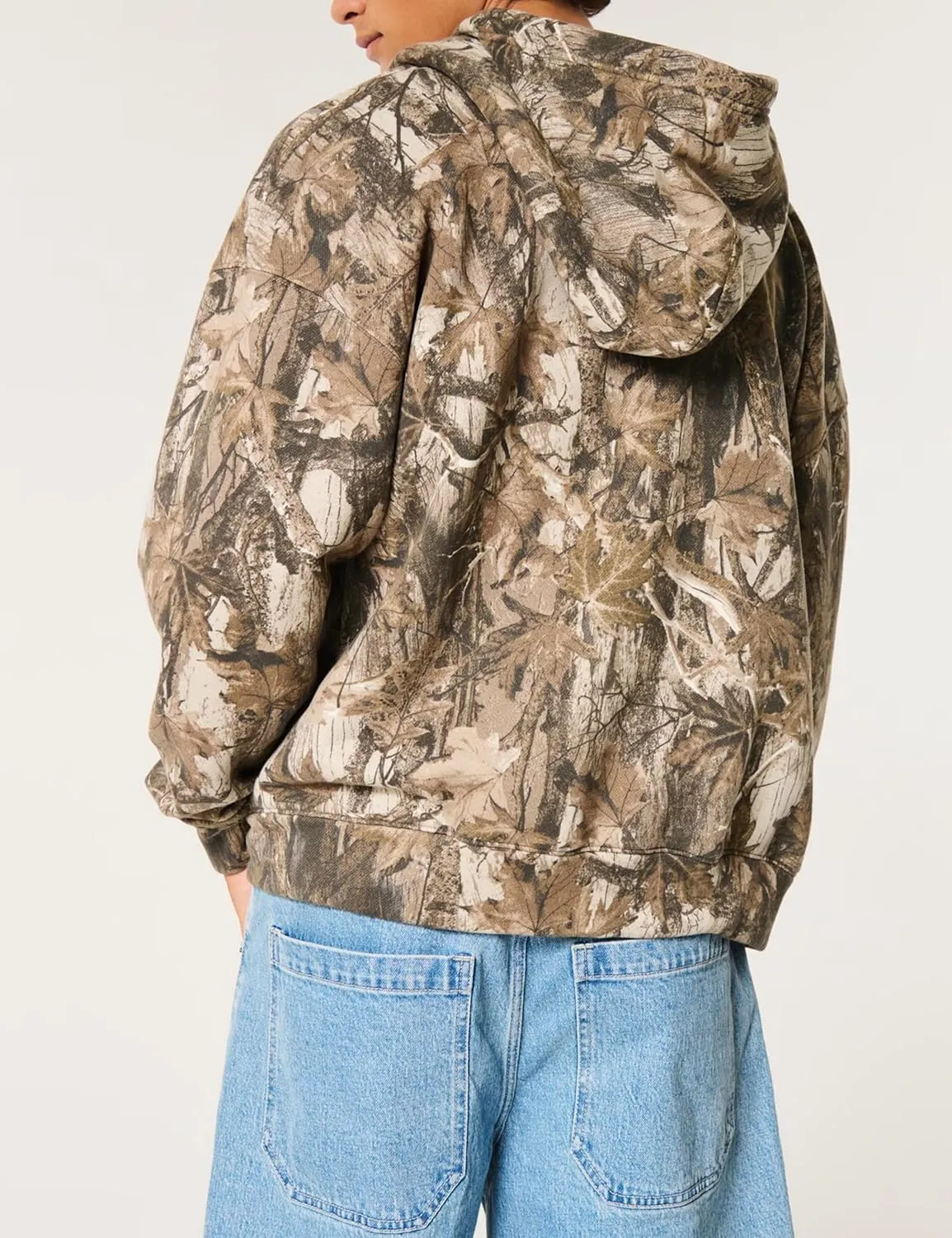 MISSACTIVER Camo Zip Up Hoodie Women Men Maple Leaf Print Fleece Oversized Hooded Sweatshirt Long Sleeve Jackets