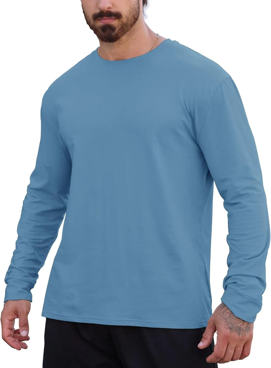 Muscle Killer Men's Gym Workout Long Sleeve T Shirt Lightweight Dry Fit Moisture Wicking Active Shirts Running Fitness Tee