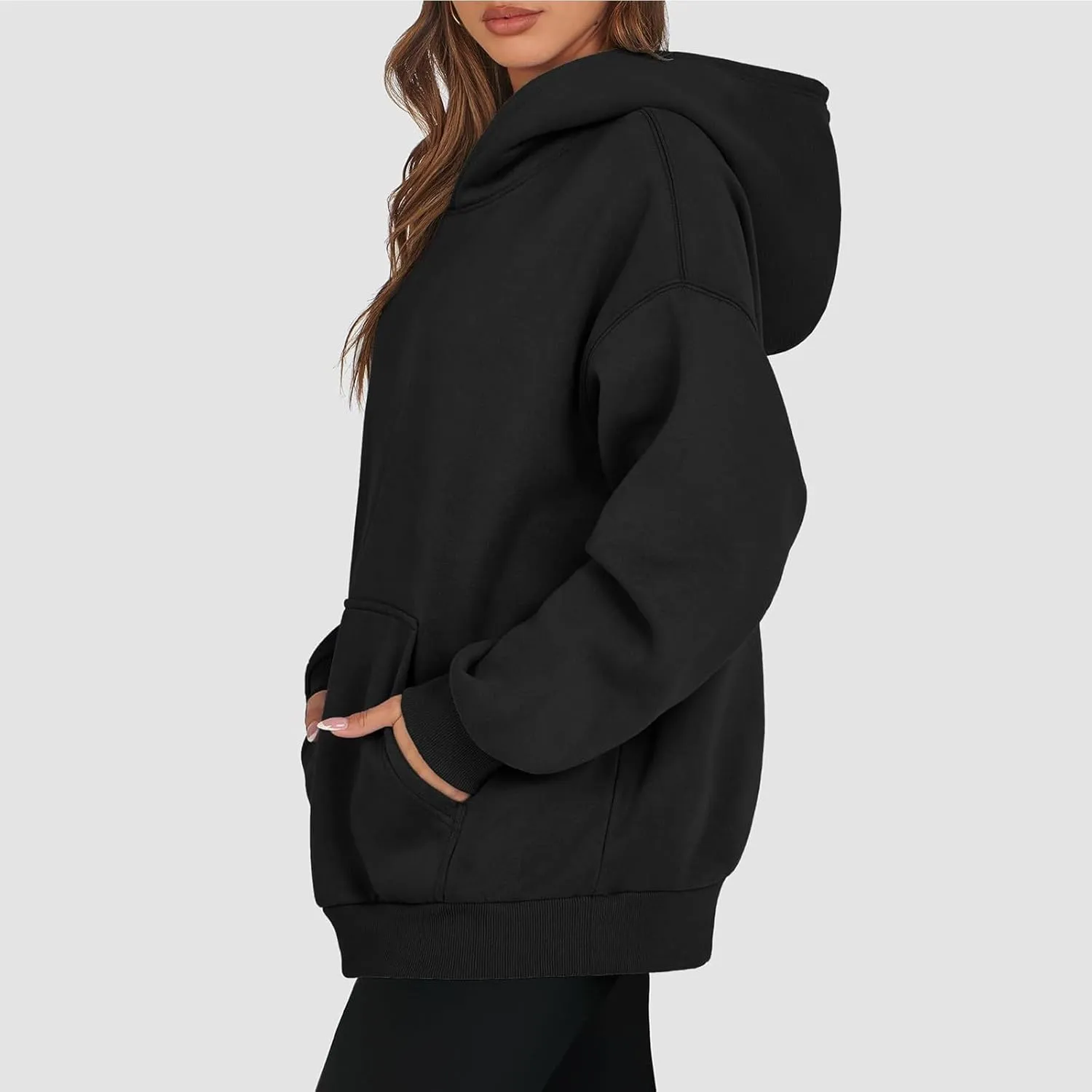 Oversized Hoodies for Women Comfy Fleece Pullover Sweater Casual Long Sleeve Hooded Sweatshirt Cute Hoodies with Pocket