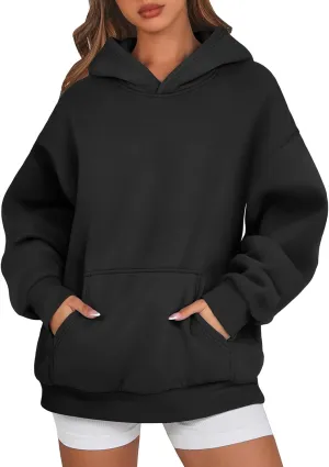 Oversized Hoodies for Women Comfy Fleece Pullover Sweater Casual Long Sleeve Hooded Sweatshirt Cute Hoodies with Pocket