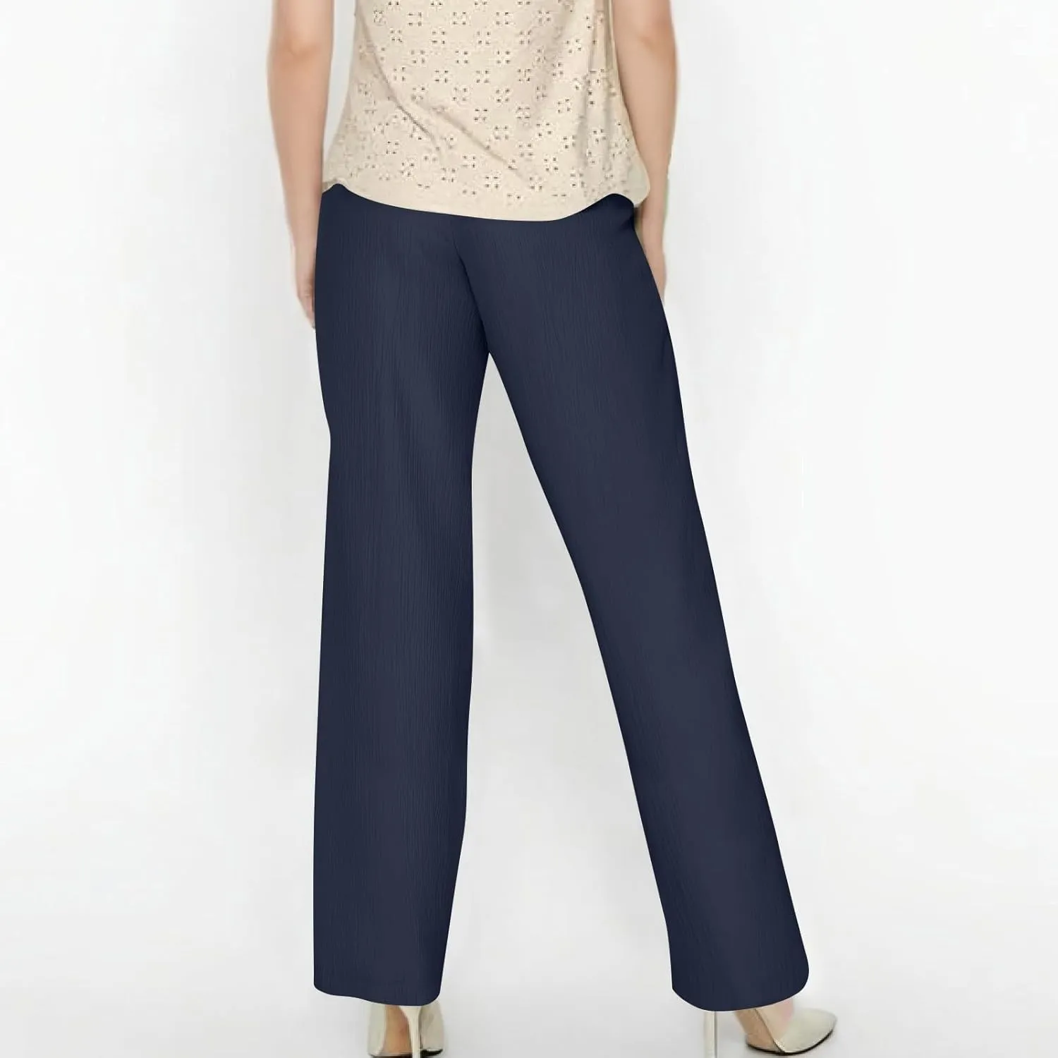 Oversized Wide Leg Pants Woman Baggy Elastic High Waisted Linen Trousers Pants Summer Boho Flowy Pants with Pockets