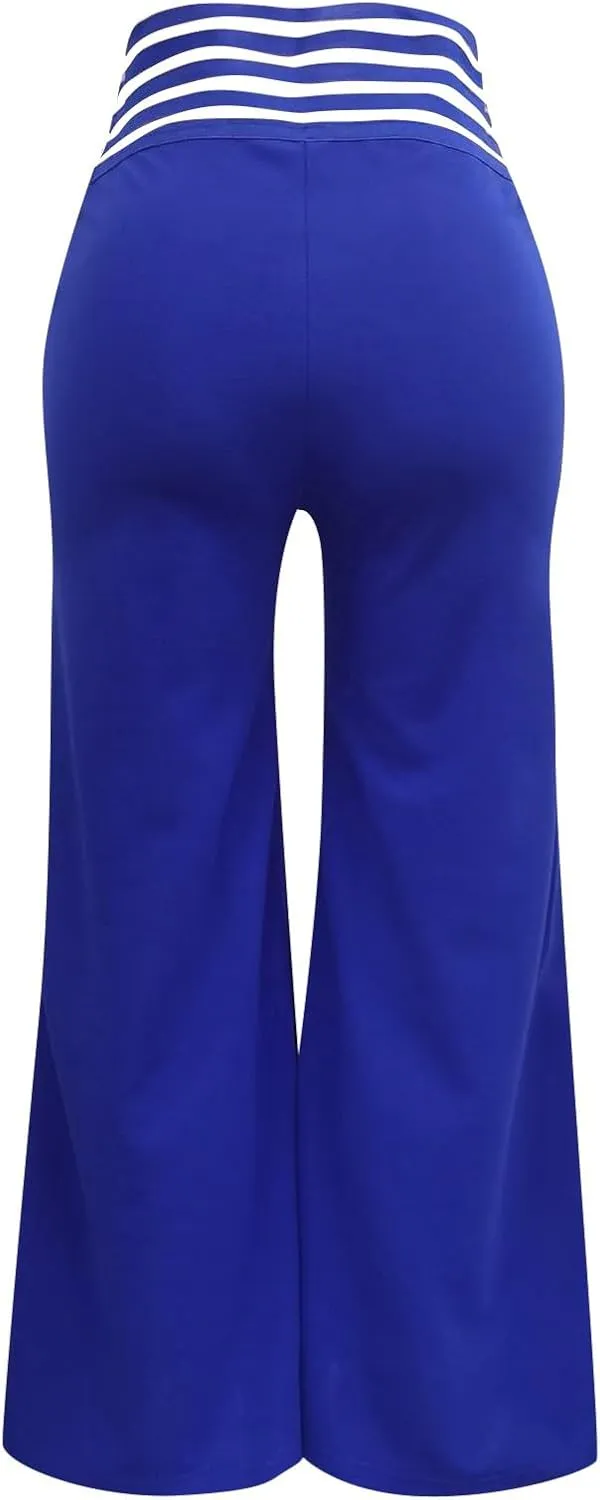 Palazzo Pants for Women Oversized Wide Leg High Waist Pants Summer Baggy Hollow Belt Lightweight Straight Leg Trouser