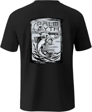 Palmyth Mens Fishing Shirts Short Sleeve UPF 50  T-Shirt UV Sun Protection SPF Tee Quick Dry