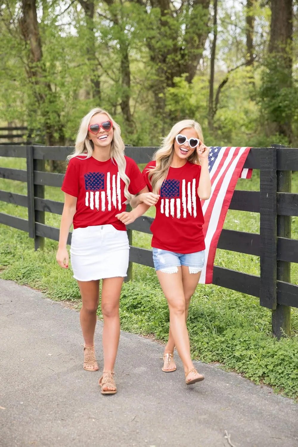 Patriotic Shirts for Women American Flag Shirt 4th of July Tshirt Graphic Tees Casual Short Sleeve Tee Top