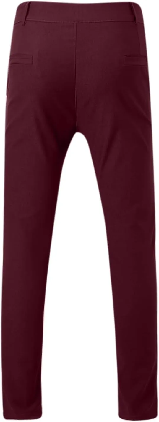 Plaid Dress Pants for Men Slim Fit Dress Pants Stretch Regular Fit Business Casual Fashion Golf Pencil Chinos Pants