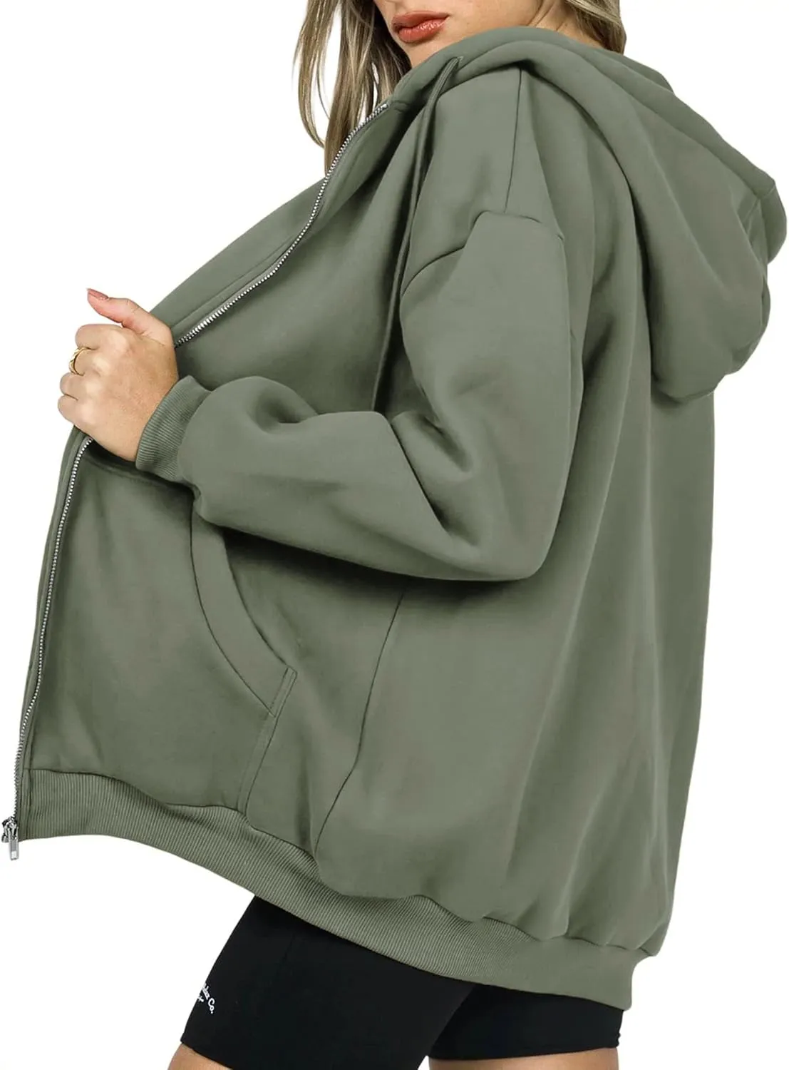 PRETTYGARDEN Women's Zip Up Y2K Hoodies Casual Long Sleeve Track Jackets with Pockets