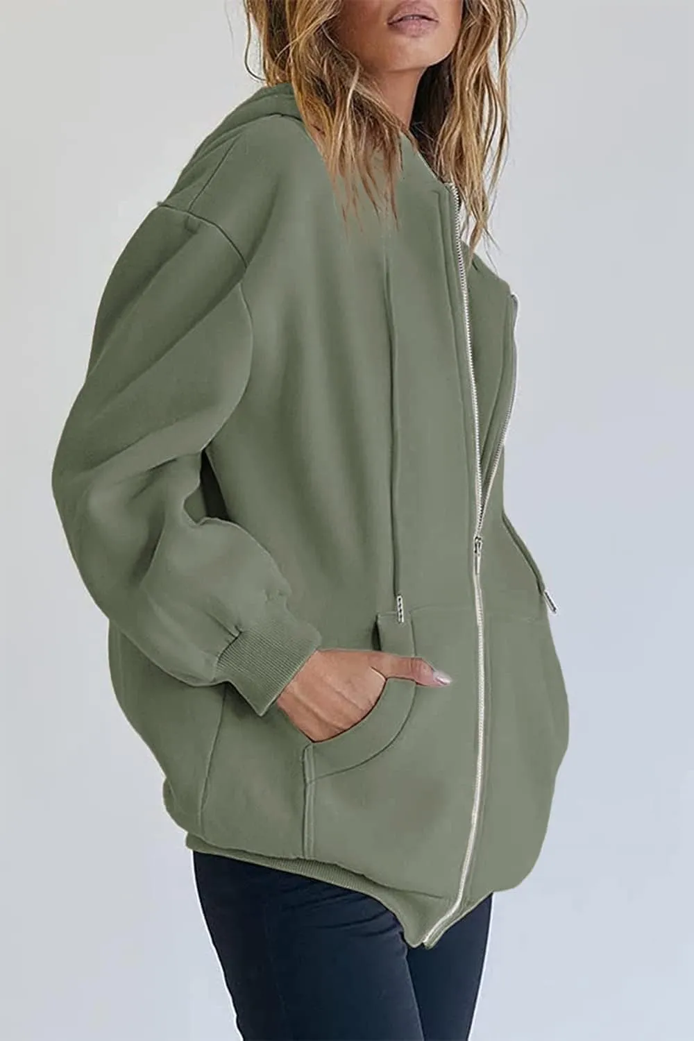 PRETTYGARDEN Women's Zip Up Y2K Hoodies Casual Long Sleeve Track Jackets with Pockets