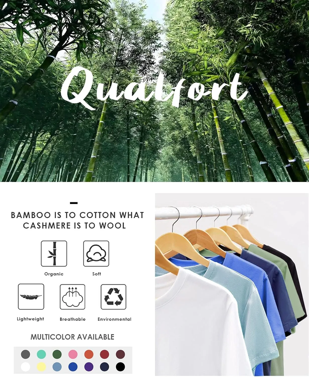 QUALFORT Women's V Neck T-Shirt Women