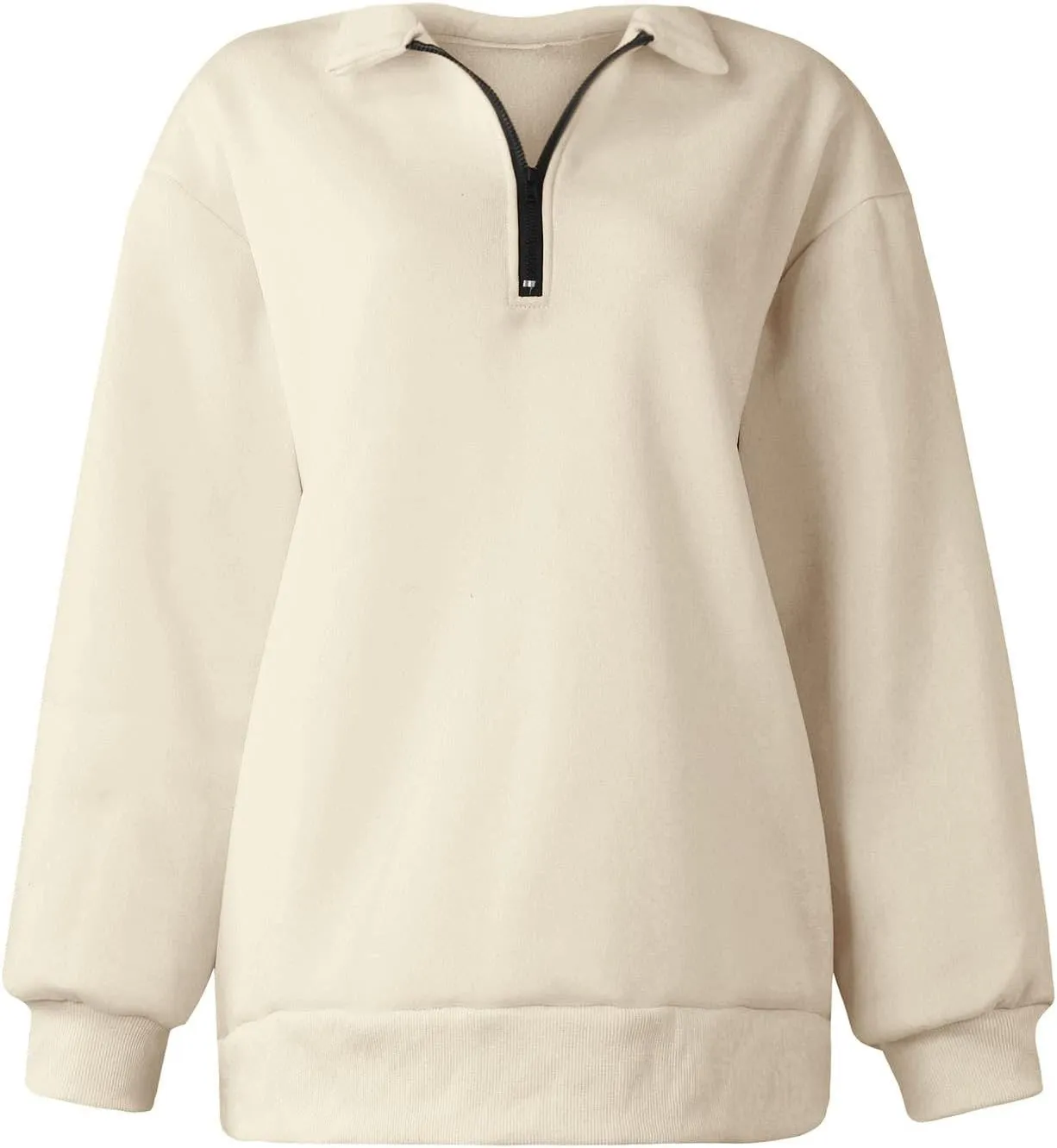 Quarter Zip Pullover Women Oversized Scuba Dupes Sweatshirt Fall Fashion 2023 Half Zip Hoodies Pullover Y2K Teen Girl Clothes