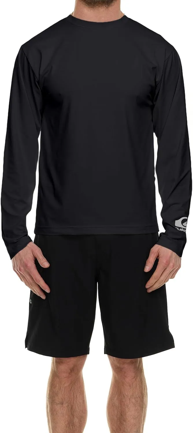 Quiksilver Rash Guard for Men UPF 50  Big and Tall Swim Long & Short Sleeve Shirt