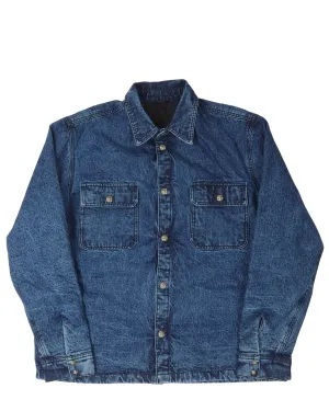 Quilted Denim Shirt Jacket