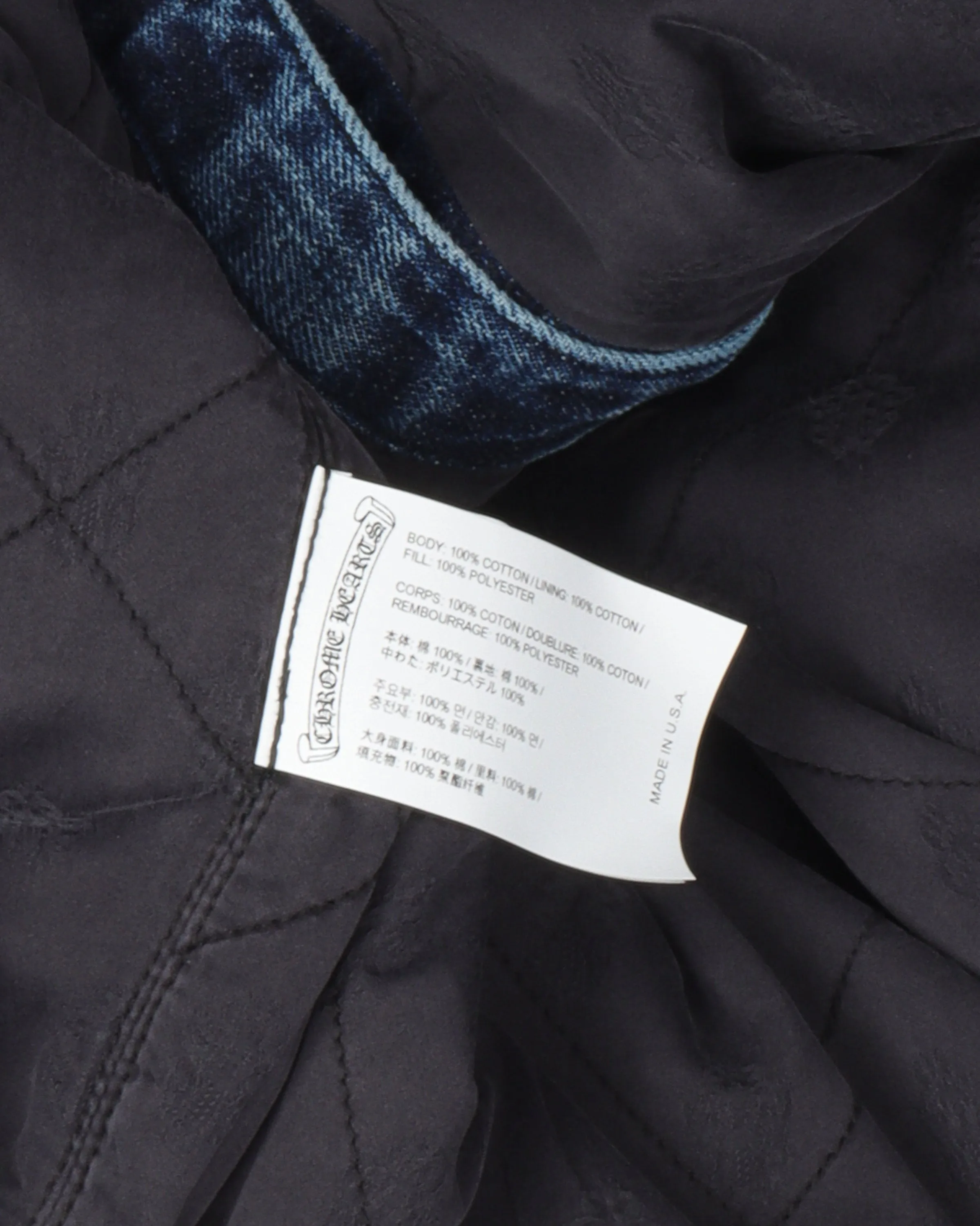Quilted Denim Shirt Jacket