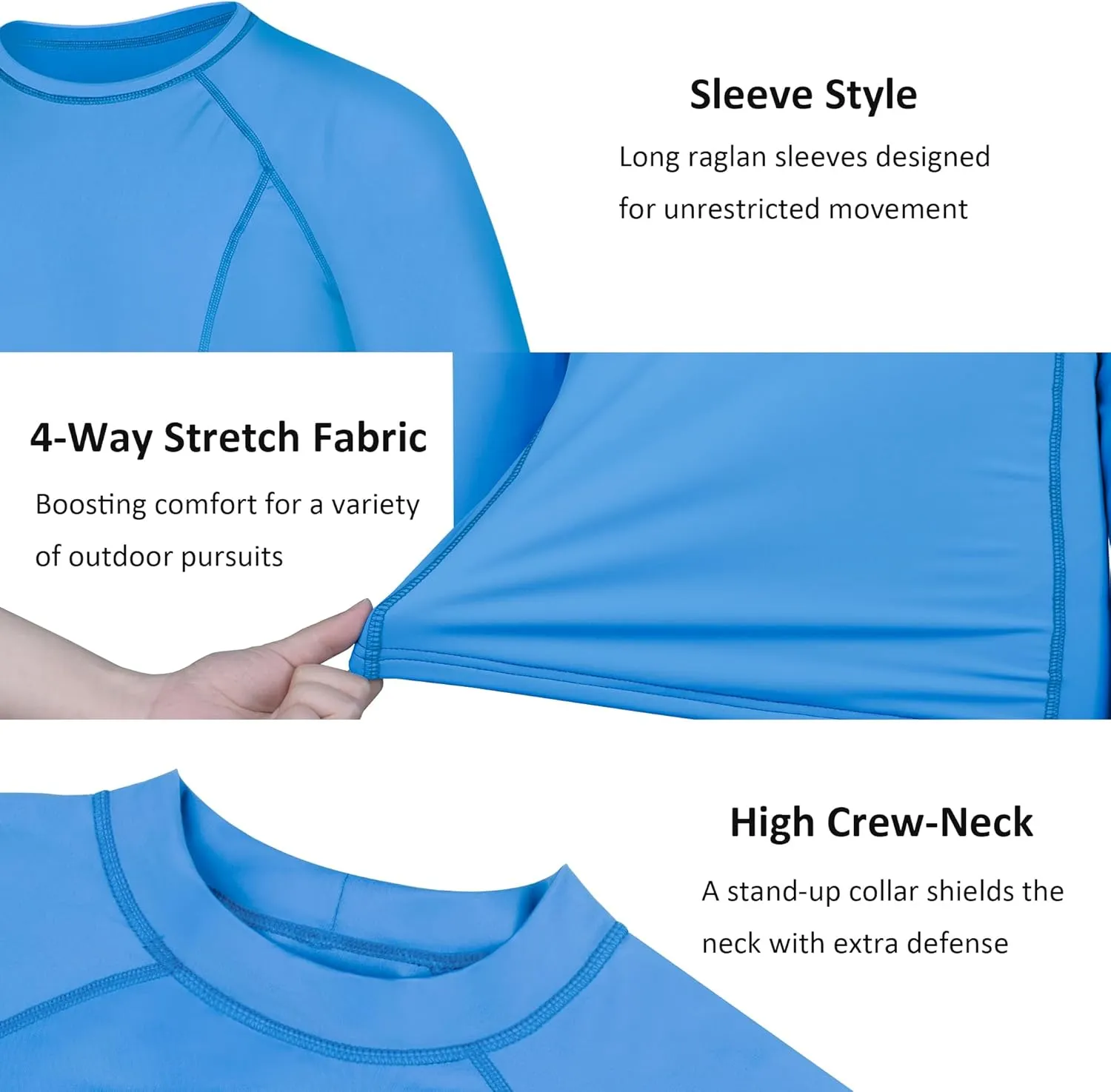 Rash Guard for Men UPF 50  Sun Protection Long Sleeve Shirts for Fishing Workout Quick Dry Lightweight Cooling