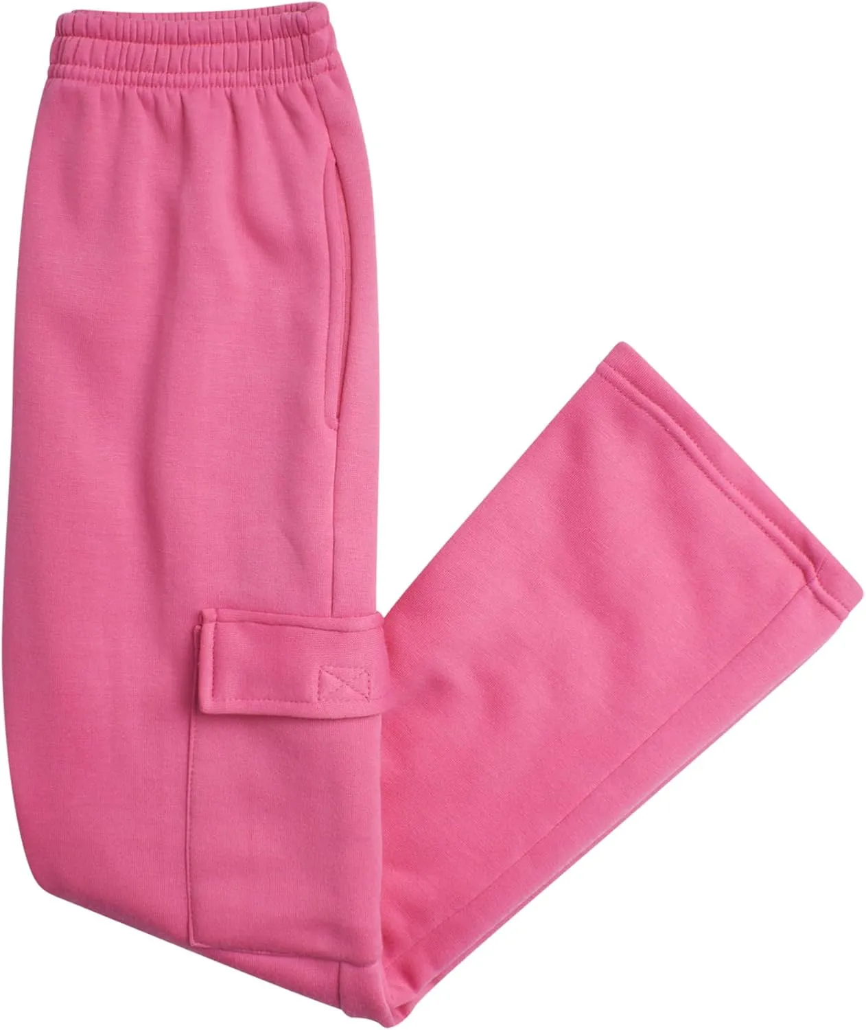 Real Love Girls' Jog Set - 2 Piece Soft Fleece Zip Up Hoodie and Flare Cargo Pants - Activewear Set for Girls (Sizes: 7-16)