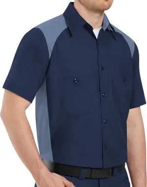 Red Kap Men's Motorsports Shirt, Short Sleeve
